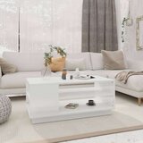 vidaXL Klubska mizica bela 102x55x43 cm iverna plošča | Shoptok.si