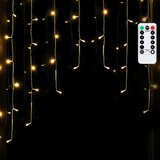 Aigostar led spoljašnja božićna girlanda 100xLED/6W/230V/8 funkcija 1,5x1m IP44 topla bela + daljinski upravljač | Eponuda.com
