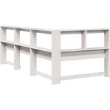  Knjižnica vzglavje L-oblike bela 90 cm trdna borovina | Shoptok.si