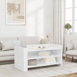vidaXL Klubska mizica bela 100x50x50 cm inženirski les | Shoptok.si