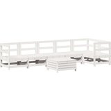  7-dijelni set vrtnih sofa bijeli od masivne borovine | shoptok.hr