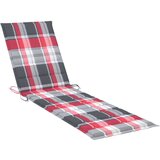  Jastuk za ležaljku crveni karirani 200x50x3 cm tkanina Oxford | shoptok.hr