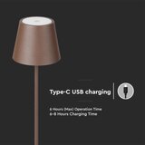  led prigušiva punjiva podna lampa 3u1 LED/4W/5V 4400 mah 3000K IP54 braon | Eponuda.com