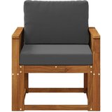  Srednja sofa za van Čvrsto drvo akacije Prirodna | shoptok.hr