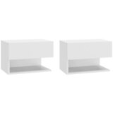 Furnova Stenske nočne omarice 2 kosa bele, (21927588) | Shoptok.si
