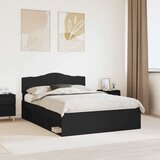  Konstrukcija postelje Črna 140 x 200 cm Masivno borovo les, (5000102448) | Shoptok.si