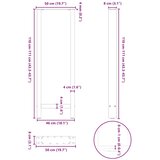  Noge za barski stol Bijele 2 kom 50 x (110-111) cm Čelične | shoptok.hr