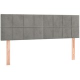  LED uzglavlje svjetlosivo 144x5x78/88 cm baršunasto | shoptok.hr