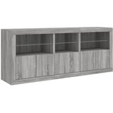  Komoda s LED svjetlima boja sivog hrasta 162 x 37 x 67 cm | shoptok.hr