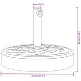  Baza suncobrana za stupove Ø 38/48 mm 25 kg okrugla | shoptok.hr