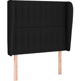  Uzglavlje s ušima crno 93x23x118/128 cm od tkanine | shoptok.hr