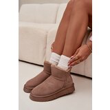VINCEZA Suede Snow Boots for Women on Platform 97962 Beige | shoptok.hr