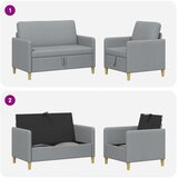  Set sofe s pohranom 2 pcs Svjetlosiva Poliester | shoptok.hr