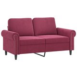  2-dijelni set sofa s jastucima crvena boja vina baršunasti | shoptok.hr