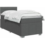  Boxspring krevet s madracem Tamnosiva 90 x 200 cm Tkanina - Tamnosiva 90 x 200 cm Dizajn linija | shoptok.hr