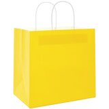 Papirnate vrećice 250 kom s ručkama žute 26x17x25 cm | shoptok.hr