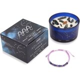  Zodiakalna kristalna sveča z energijsko zapestnico – VODNAR - Majhna pozornost - Dan žena - Birma | Shoptok.si