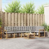  Set vanjskih sofa 7 kom. Bijela i svjetlosiva | shoptok.hr