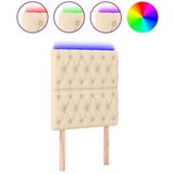 Maison Chic led posteljno vzglavje - vzglavna omarica - nočna omarica krem 80x7x118/128 cm blago, (21706981) Cene