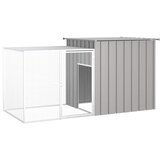  Kavez za zečeve sivi 200 x 91 x 100 cm od pocinčanog čelika | shoptok.hr
