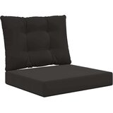  Jastuk za vanjsku sofU 2 pcs Crna Poliester - Crna 60 x 60 cm 1x sjedalo +1x naslon (2D s bartagom) | shoptok.hr