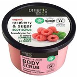 Organic Shop body scrub raspberry cream 250 ml Cene