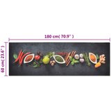  Kuhinjski tepih perivi s uzorkom začina 60 x 180 cm baršunasti | shoptok.hr