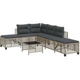  3-dijelni set kutne vrtnih sofa s jastucima od poliratana | shoptok.hr