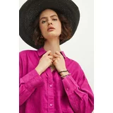 Medicine Lanena srajca ženska, vijolična barva