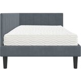  Kutni krevetni okvir s madracem 2 kom. Tamnosiva 90 x 200 cm | Shoptok.si