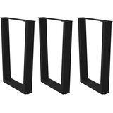  Noge za blagovaonski stol V-oblik 3 kom Crne 70 x (72-73,3) cm Čelik | shoptok.hr
