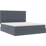  Krevet s prostorom za pohranu s LED-om Tamno siva 160 x 200 cm | shoptok.hr