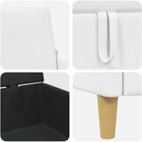  Set sofe s pohranom 2 pcs Bijela Poliester | shoptok.hr