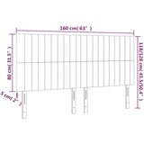  Posteljno vzglavje temno sivo 160x5x118/128 cm žamet, (20793672) | Shoptok.si