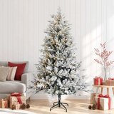 Umjetno božićno drvce s nogom 120 cm 150 LED lampica - Bijela 120 cm s LED svjetlima | shoptok.hr