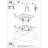 Sollux SL.0689 - plafonska svetiljka hexa 2xE27/60W/230V bela | Eponuda.com