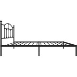  Metalni okvir za krevet s uzglavljem crni 100x200 cm | shoptok.hr