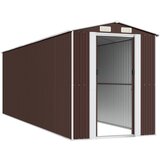  Vrtno spremište tamnosmeđe 192x606x223 cm pocinčani čelik | Eponuda.com