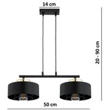  Brilagi - Visilica na sajli 2xE27/60W/230V crna/zlatna | Eponuda.com