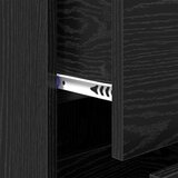 vidaXL Strani šal Črni hrast 34 x 34.5 x 90 cm Konstruiran les | Shoptok.si