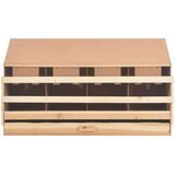  Gnezdišče za kokoši s 4 predelki 106x40x59 cm trdna borovina, (20767484) | Shoptok.si