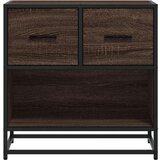 vidaXL Noćni ormarić smeđi hrast 60x31x60 cm Konstruirano drvo i metal | shoptok.hr