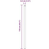  Stup za ogradu 12 pcs Siva 110 cm Čelik s praškastim premazom | shoptok.hr