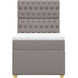 vidaXL Box spring postelja z vzmetnico taupe 100x200 cm blago, (21291848) | Shoptok.si