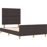  Postelja Temno Rjava 120x200 cm Tkanina, (22049372) | Shoptok.si