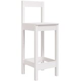  Barske stolice 2 kom bijele 40x41,5x112 cm od masivne borovine | shoptok.hr