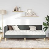  Kutni krevetni okvir s madracem Ostalo 2 pcs Siva tkanina | Eponuda.com