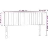  Vzglavje z ušesi temno zeleno 147x16x78/88 cm žamet | Shoptok.si