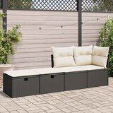  2-dijelni set vrtnih sofa s jastucima crni od poliratana bagrem | shoptok.hr