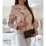 Gemre Pink faux leather biker jacket Tricia | Shoptok.si